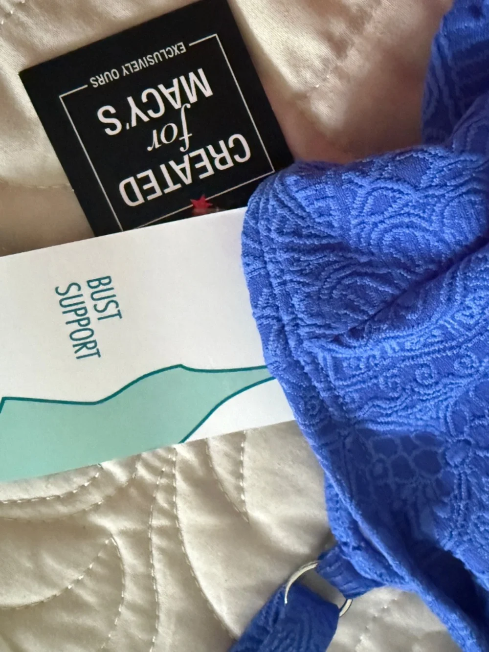 Blue Tankini Top by Swim Solutions, Size 14, NWT - Picture 4 of 4